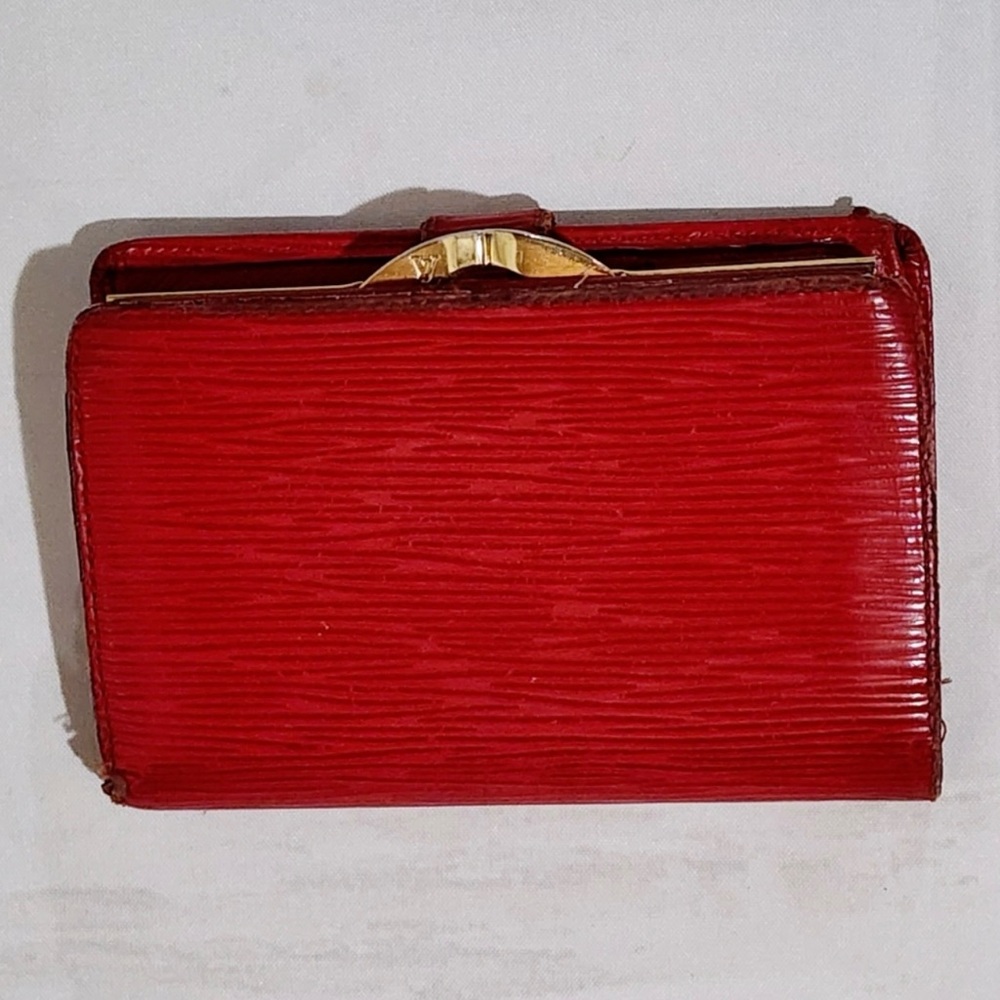 Louis Vuitton Red Epi Bifold Snap Wallet